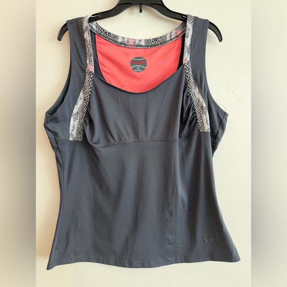 Bollé Women’s Athletic Tank Top Large Built-In Bra Tennis Golf Workout